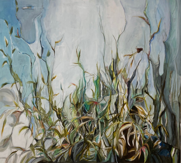 Salt Marsh with Moth